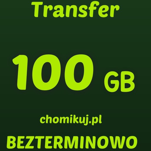 Zdjęcie oferty: 100 GB Bezterminowo!!! Chomikuj Transfer