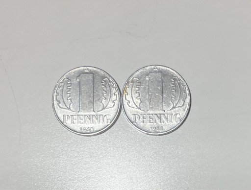 Zdjęcie oferty: 2 monety 1 pfennig z 1968 roku