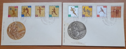 Zdjęcie oferty: FDC - 1472-79 - Medale Polaków w Tokio