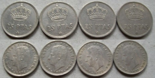 Zdjęcie oferty: 25 peset 1975 Hiszpania zestaw 2