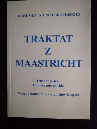 Zdjęcie oferty: Traktat z Maastricht 