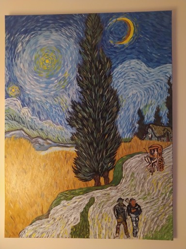 Zdjęcie oferty: Droga z cyprysem i gwiazdą Vincent van Gogh 