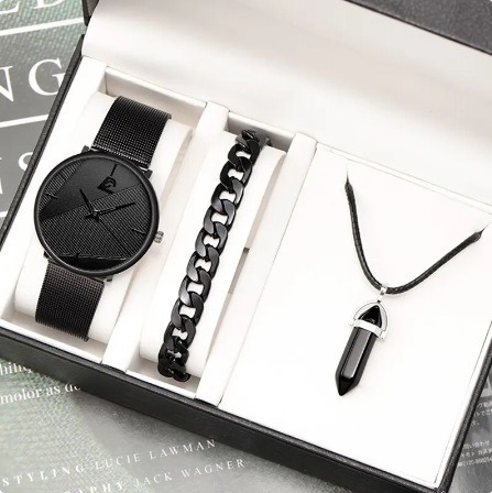 Zdjęcie oferty: Zegarek kwarcowy męski moda minimalizm zestaw