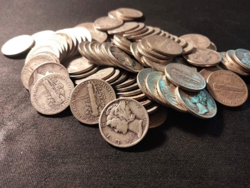 Zdjęcie oferty: Srebrne monety "One Dime" (10 centów USA) 