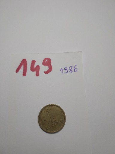 Zdjęcie oferty: Moneta Portugalia 1 eskudo, 1986