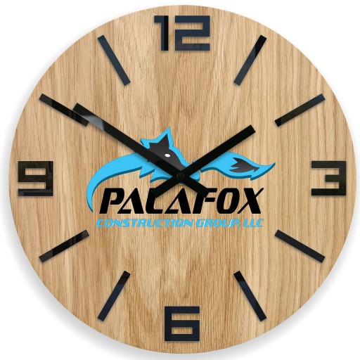 Zdjęcie oferty: Zegar Firmowy, Dębowy zegar z logo firmy