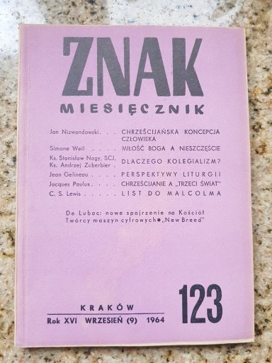 Zdjęcie oferty: Znak miesięcznik nr 123 Simone Weil