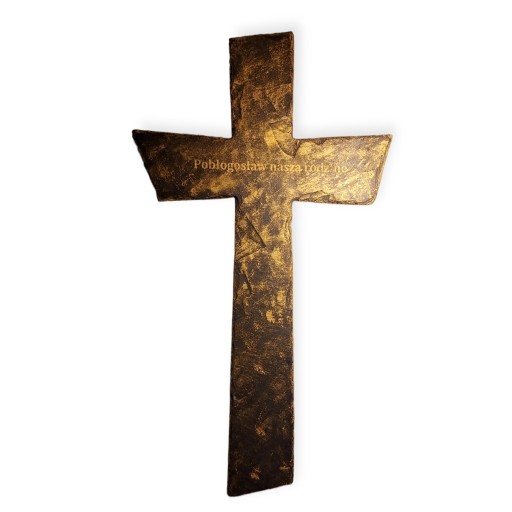 Zdjęcie oferty: Kamienny krzyż o wys. 60 cm, złoty