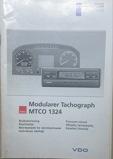 Zdjęcie oferty: Instrukcja obsługi tachografu modułowego MTCO 1324