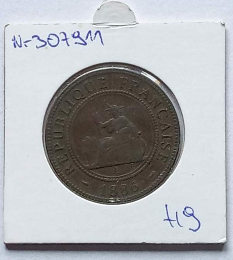 Zdjęcie oferty: 1 cent 1886r. Indo-Chiny