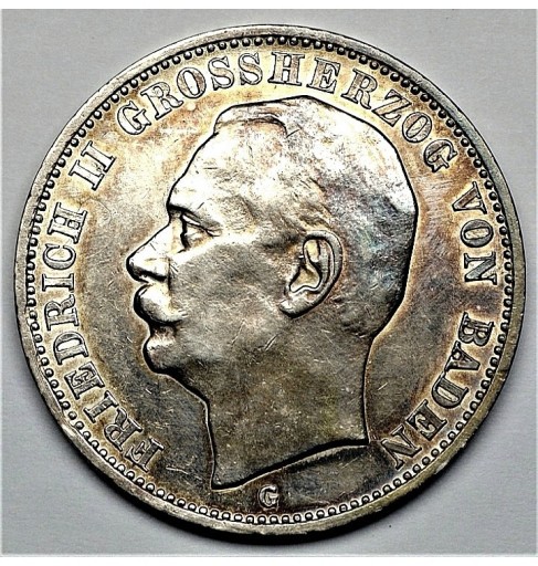 Zdjęcie oferty: Moneta Niemcy Badenia 3MK 1914r G
