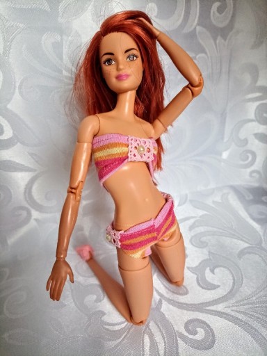 Zdjęcie oferty: Bikini w paseczki ubranka dla lalki Barbie