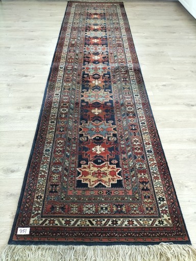 Zdjęcie oferty: Piękny Perski wełniany chodnik Meshkin 90x370cm 