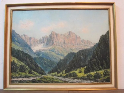 Zdjęcie oferty: Obraz olejny góry Roland Zahn 1944 Wieden Tyrol