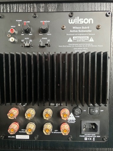 Zdjęcie oferty: Nowy Subwoofer Wilson SUB-9 Aktywny 150W + kabel Y