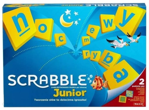 Zdjęcie oferty: Nowe Scrabble JUNIOR Polska 2 poziomy trudności!