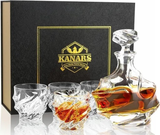 Zdjęcie oferty: KANARS Kryształowa karafka 750ml + szklanki 320ml 