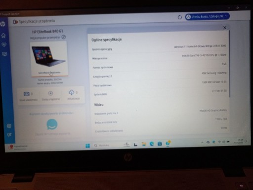 Zdjęcie oferty: HP EliteBook 840 G1 i5. 4GB/128GB SSD WIN 11