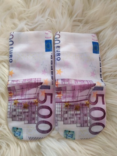 Zdjęcie oferty: Skarpetki stopki Euro pieniądz pieniadze prezent