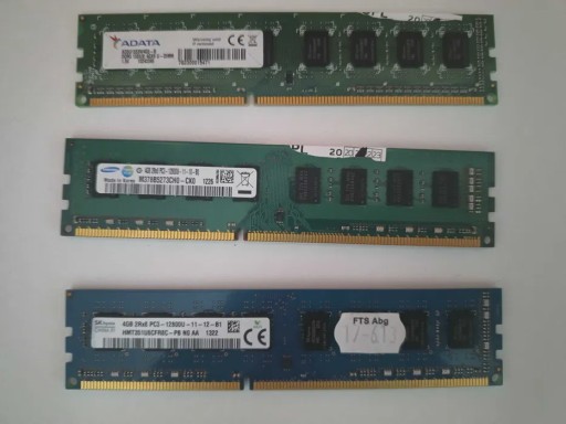 Zdjęcie oferty: Pamięć Ram DDR3 1600MHZ 4GB (12Gb)