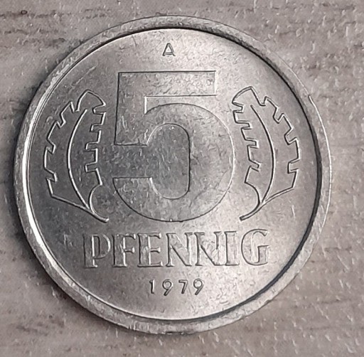 Zdjęcie oferty: MONETA 5 PFENNIG 1979 A NIEMCY 