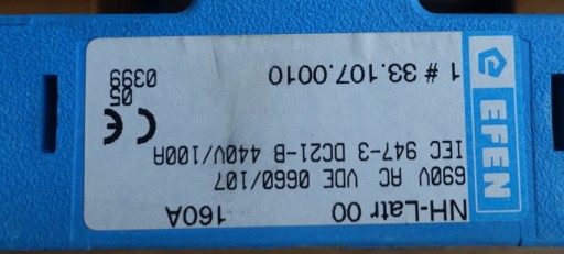 Zdjęcie oferty: Rozłącznik bezpiecznikowy NH Latr0 160A