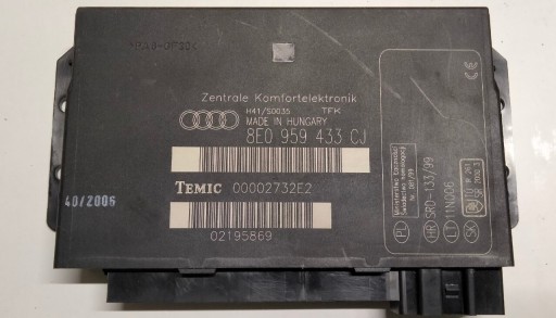 Zdjęcie oferty: Moduł komfortu sterownik Audi A4 B7 8E0959433CJ