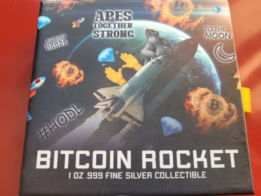 Zdjęcie oferty: Moneta kolekcjonerska Bitcoin Rocket 1oz 999