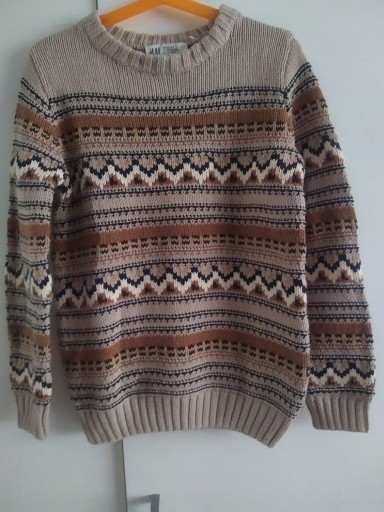 Zdjęcie oferty: H&M sweter bawełniany wzory NOWY 128 134 7-8 lat