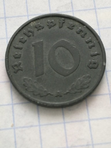 Zdjęcie oferty: 10 reichspfennig 1941 A III RZESZA Zn