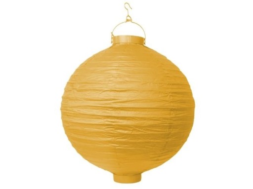 Zdjęcie oferty: Lampion papierowy 30 cm żółty z żarówką LAO30-084