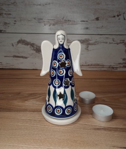 Zdjęcie oferty: Lampion anioł 15,5 cm ceramika Bolesławiec 