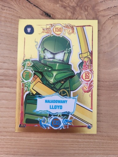 Zdjęcie oferty: Karta Lego Ninjago 9 złota 253 Lloyd