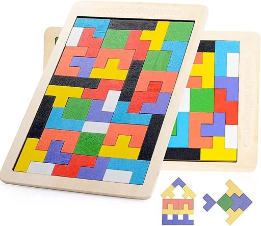 Zdjęcie oferty: Układanka drewniana  tetris   puzzle Montessori 