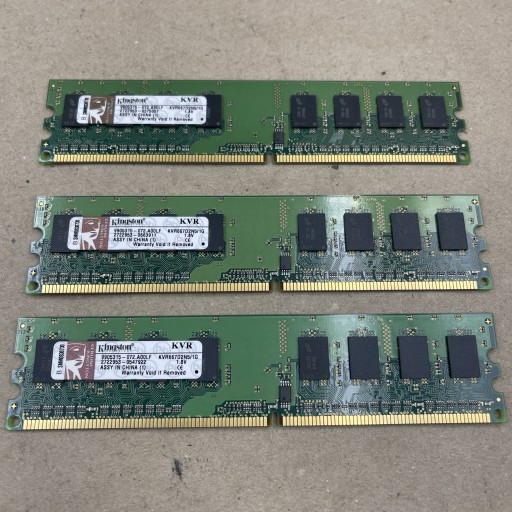 Zdjęcie oferty: Pamięć RAM 3x DDR2 1GB 667MHz CL5 Kingston