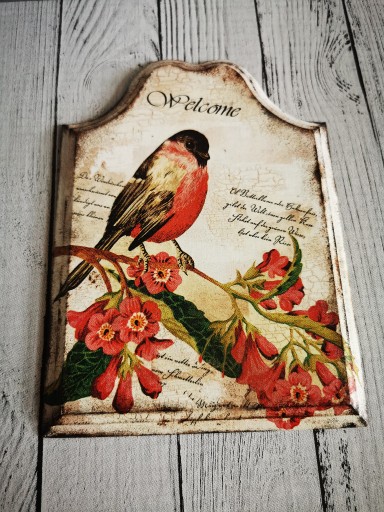 Zdjęcie oferty: zawieszka vintage decoupage 