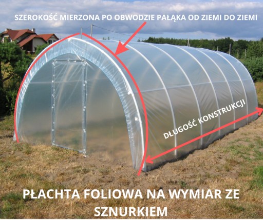 Zdjęcie oferty: FOLIA TUNELOWA OGRODNICZA NA  WYMIAR ZE SZNURKIEM 