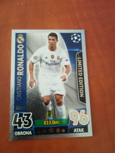 Zdjęcie oferty: uefa champions league 2015/2016 cristiano ronaldo 