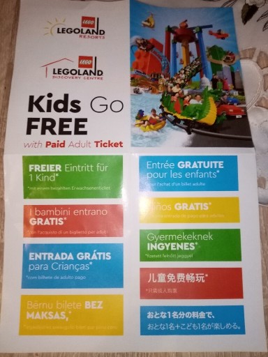 Zdjęcie oferty: Bilet do LEGOLAND