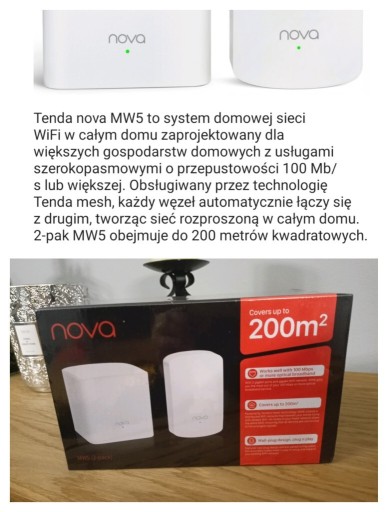 Zdjęcie oferty: Zestaw wi-fi 200m Tenda Nova 2w1 