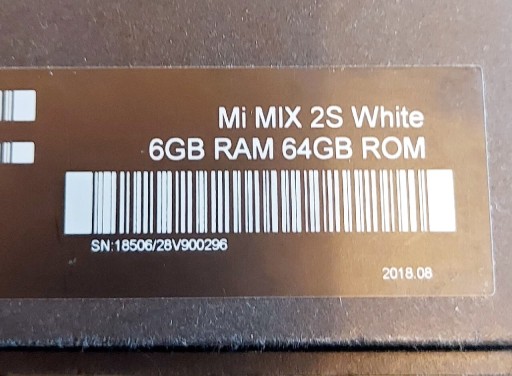 Zdjęcie oferty: Mi MIX 2S White 