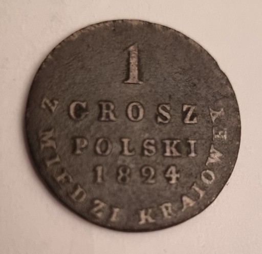 Zdjęcie oferty: 1 Grosz z Miedzi Krajowej 1824 Królestwo Polskie