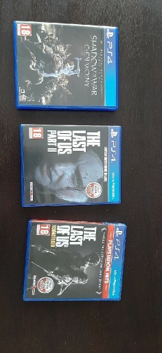 Zdjęcie oferty: Zestaw gier ps4 the last of us 1 , 2 shadow of war