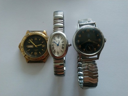 Zdjęcie oferty: Trzy stare zegarki cartier junghans majestic