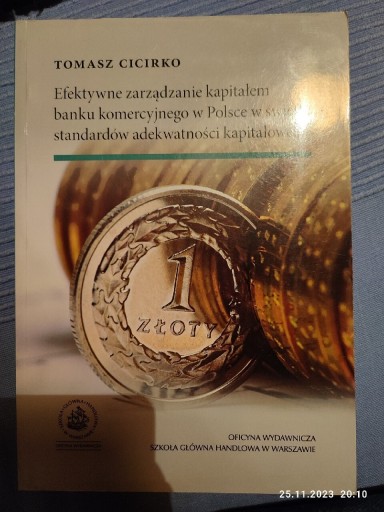 Zdjęcie oferty: Efektywne zarządzanie kapitałem banku... Cicirko