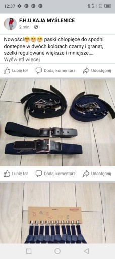 Zdjęcie oferty: Paski chłopięce do spodni