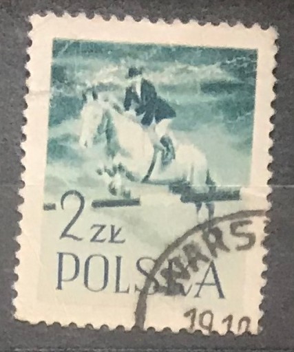 Zdjęcie oferty: 1 znaczek Polska PRL Jeździectwo 1959 r. 