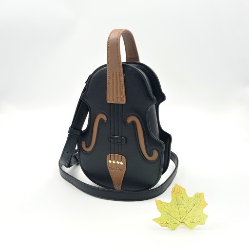 Zdjęcie oferty: Torebka plecak damska na ramie skrzypce czarna.