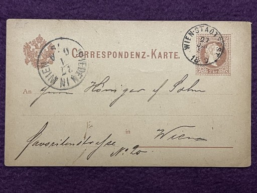 Zdjęcie oferty: Karta pocztowa Wiedeń 1879r