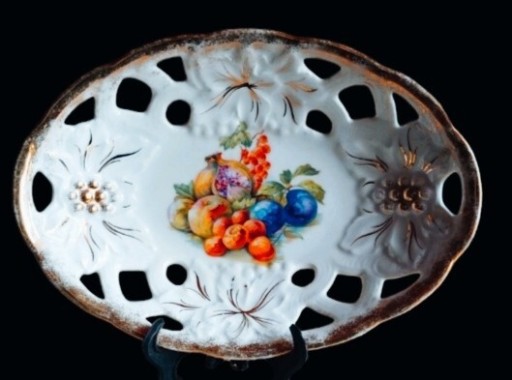 Zdjęcie oferty: Koszyk z owocami syg. Parowa Steinmann Śląsk